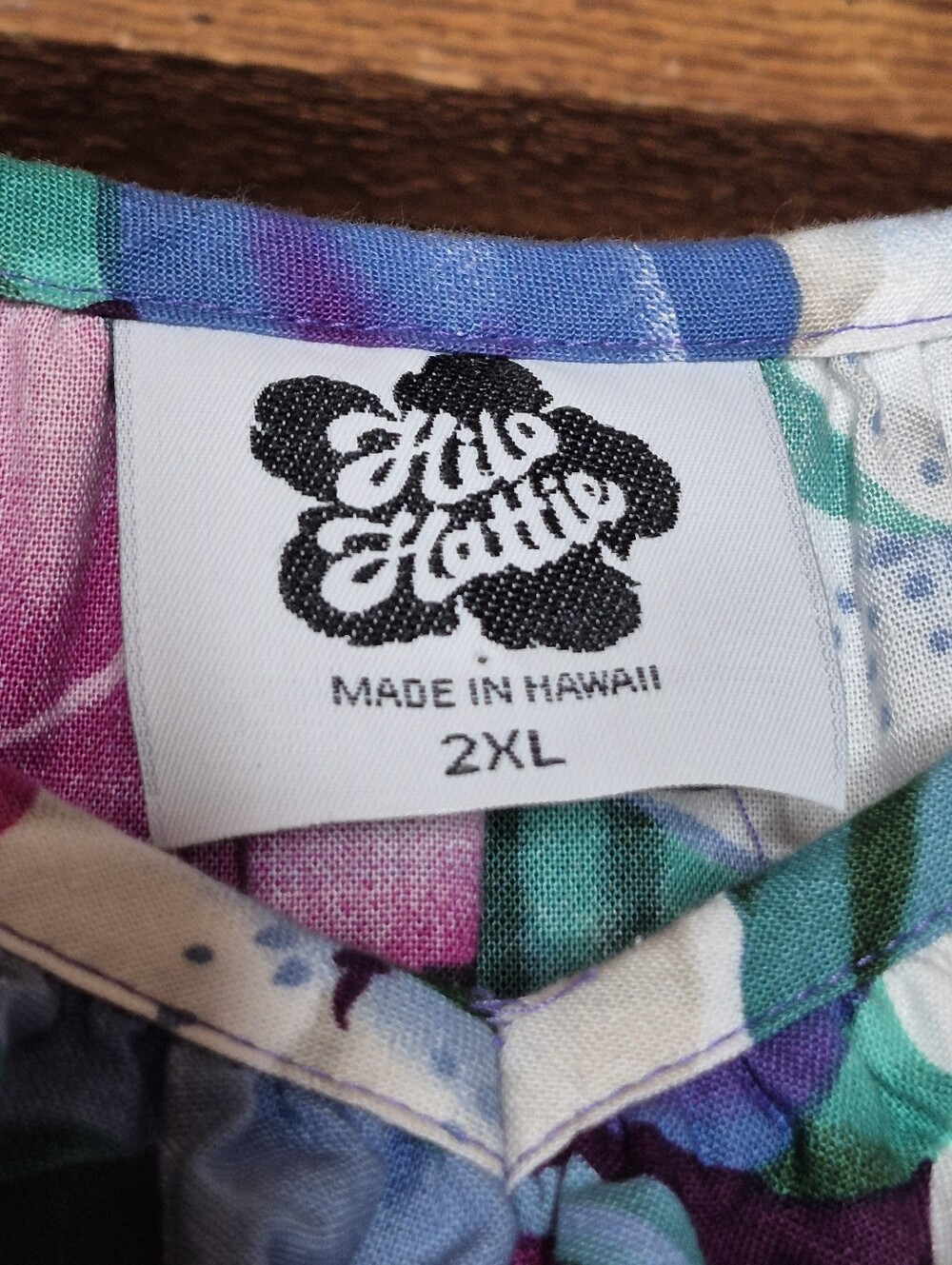 Hilo Hattie Made in Hawaii Tropical Floral Ruffle Muumuu Midi Dress 2XL - Picture 7 of 7